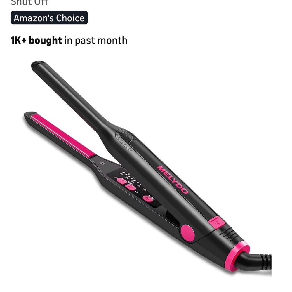 Melyoo Black & Pink Professional Hair Straightener